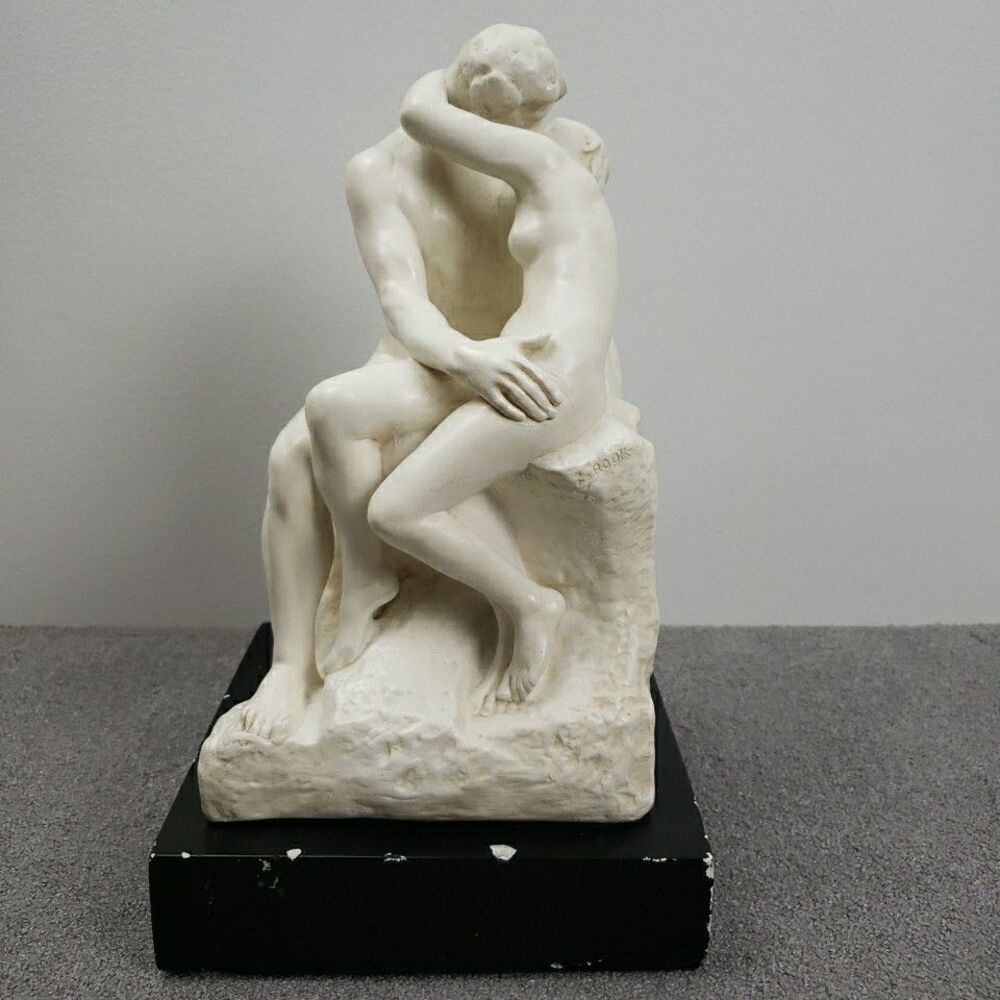 The Kiss by Auguste Rodin 12" Sculpture Statue Numbered National Gallery of Art